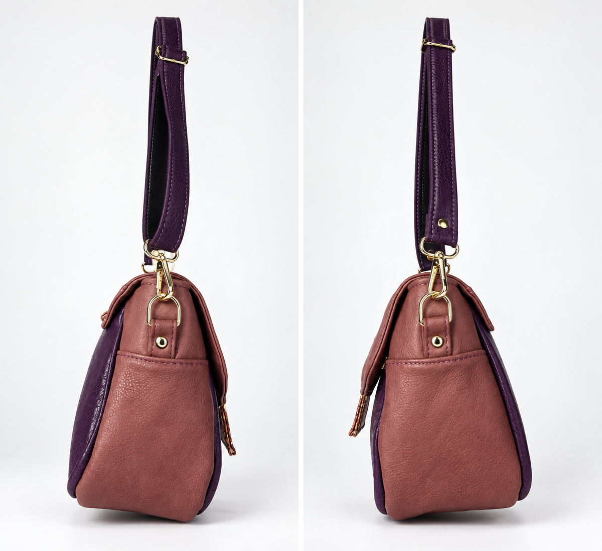 Mukava Crossbody - Luxury Snake Vinyl Mulberry