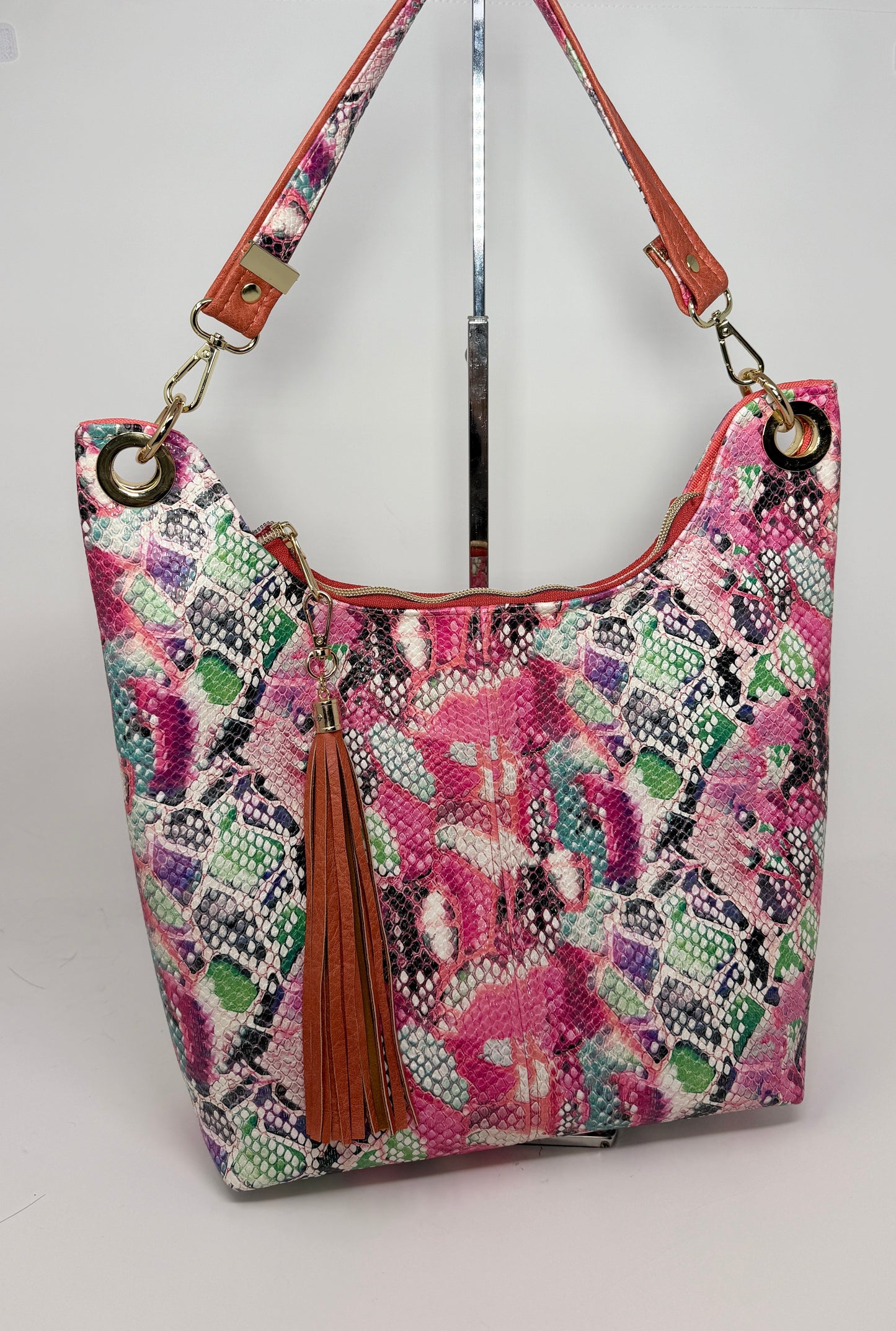 The Uptown Swing Hobo Bag - Rainbow Snake