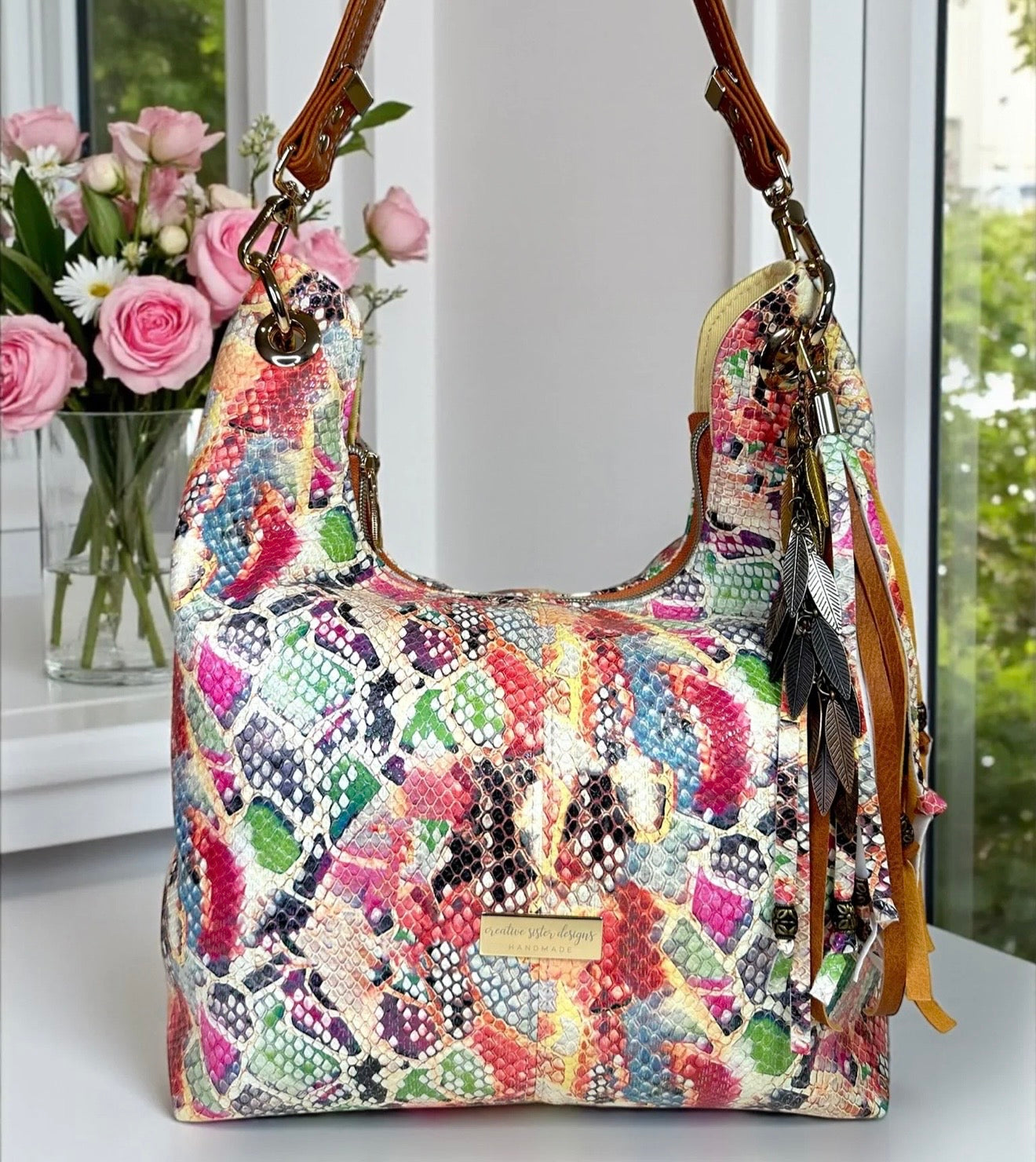 The Uptown Swing Hobo Bag - Rainbow Snake