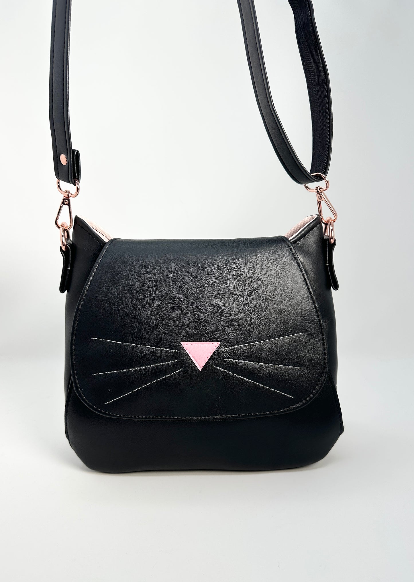 Cat Crossbody Bag - Black
