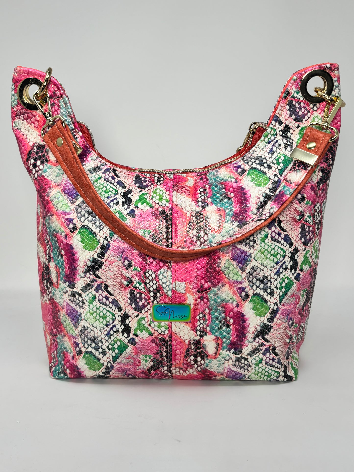 The Uptown Swing Hobo Bag - Rainbow Snake